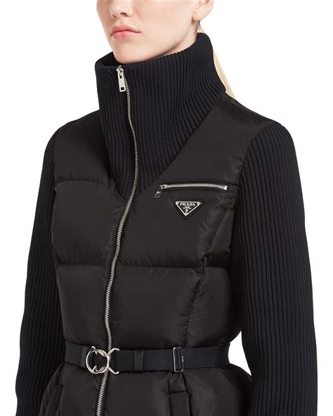 prada puffer white|Prada puffer jacket ladies.